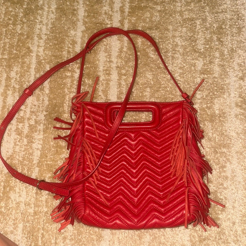 Maje - Red M Quilted Leather Bag